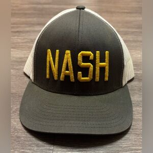 TravisMathew "NASH" Nashville Trucker Hat | Charcoal & Gold